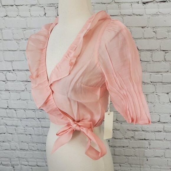 Capulet Lexi Ruffle Wrap Top Camelia XS NWT - Picture 5 of 8